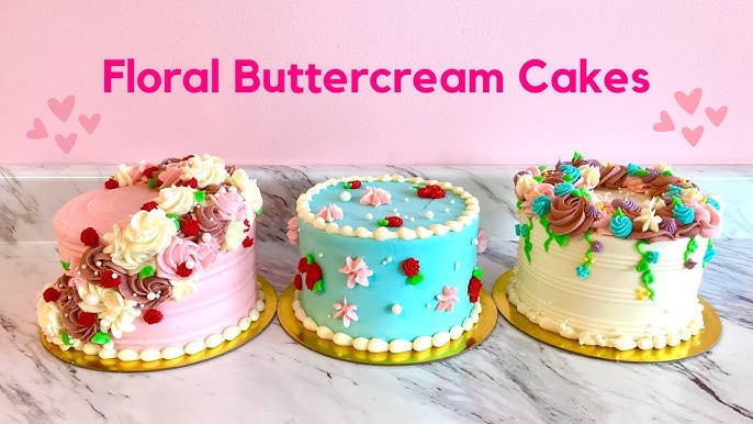Blush Floral Buttercream Cake